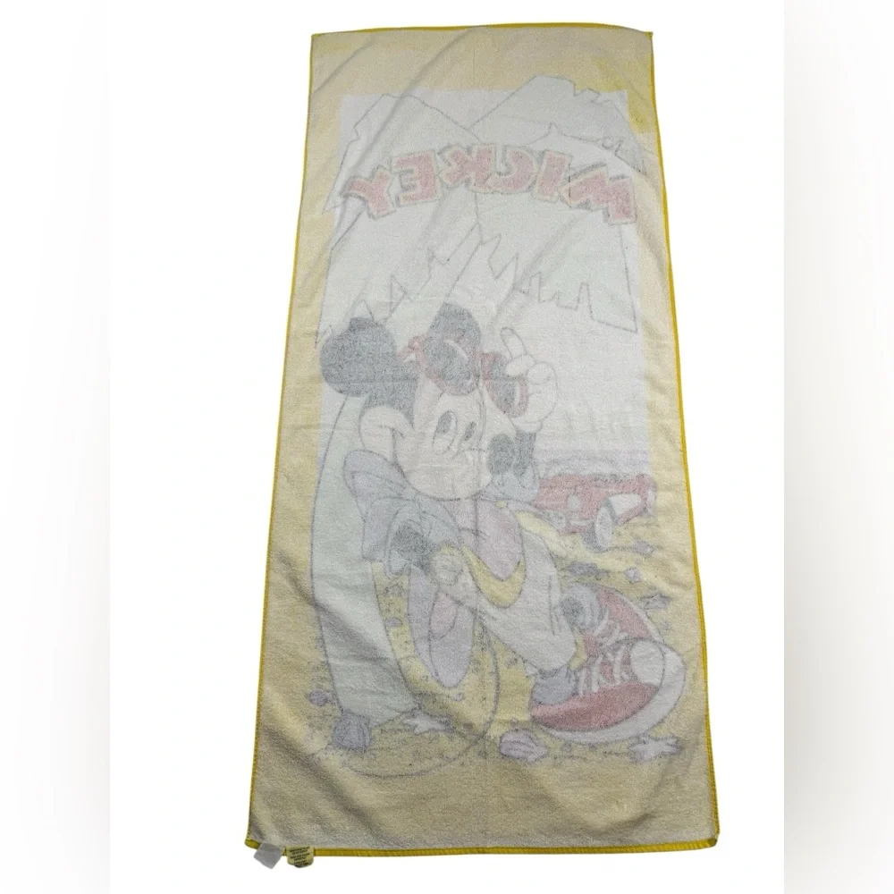 VTG 90s Disney Beach Towels Mickey & Minnie Mouse Bundle Retro Franco Cotton